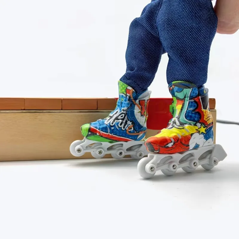 ألعاب أحذية تزلج صغيرة للأطفال، لعبة مضحكة لزراعة قدرة الأطفال اليدوية، هدية عيد ميلاد تفاعلية للحفلات #4