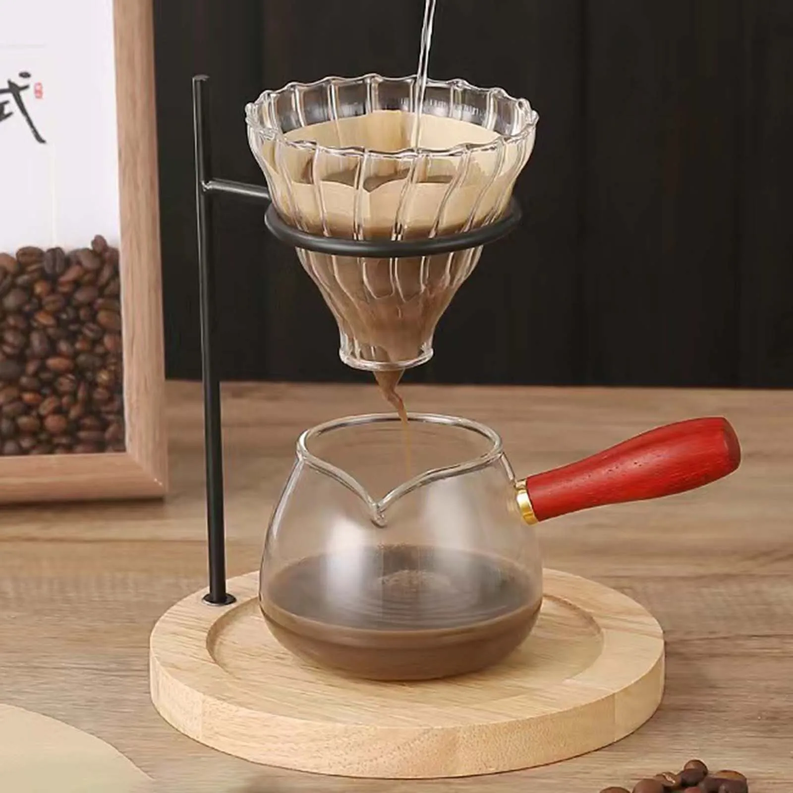 Pour over Coffee Stand Sturdy Modern Multifunctional Stable Reusable Drip Coffee Stand for Restaurants Desktop Kitchen Bar