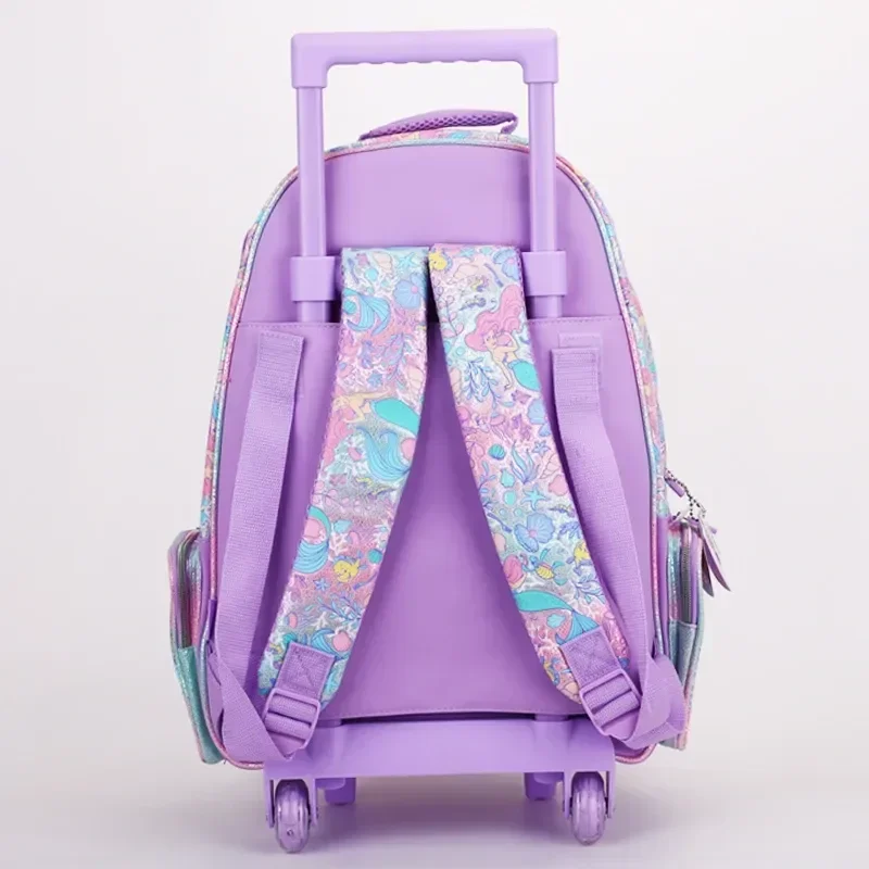 Hot Sale Smiggle Trolley Backpack For Primary And Secondary School Students Large Capacity Load Reducing Tugboat Bag Girls& Boys