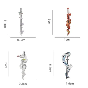 Dämon Slayer Katana Nagelpack Pin Emblem Kimetsu Non Yaiba Schwert Embleme für Rucksack Tanjirou Shinobu Katana Broschen Pin Geschenke Geschenke 6 Hauptverkäufe Kimetsu Manga auf Yaiba - №3