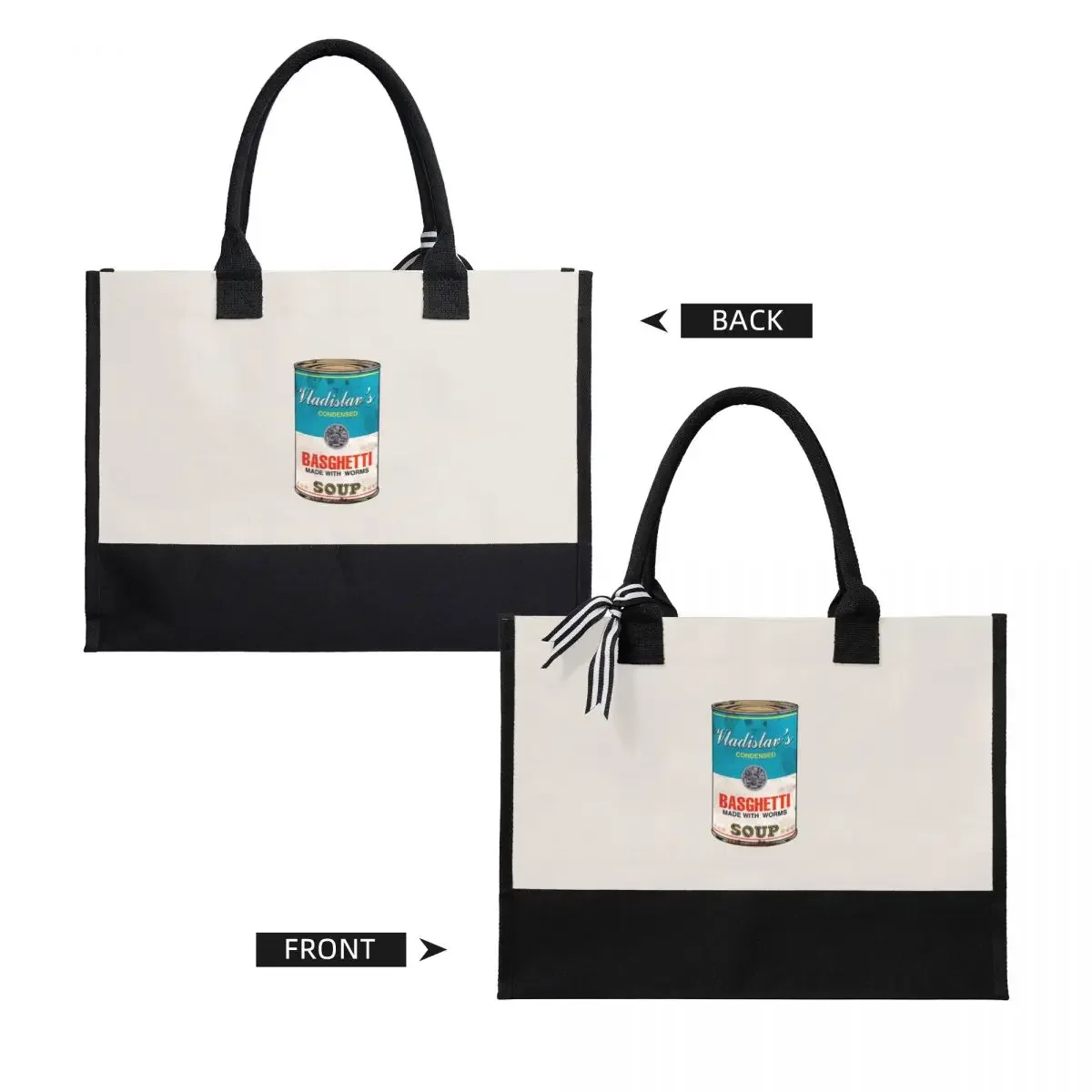 Customizable Canvas Shopping Bag, Gift Grande Capacidade, Valentino S Basghetti, Presentes Qualidade