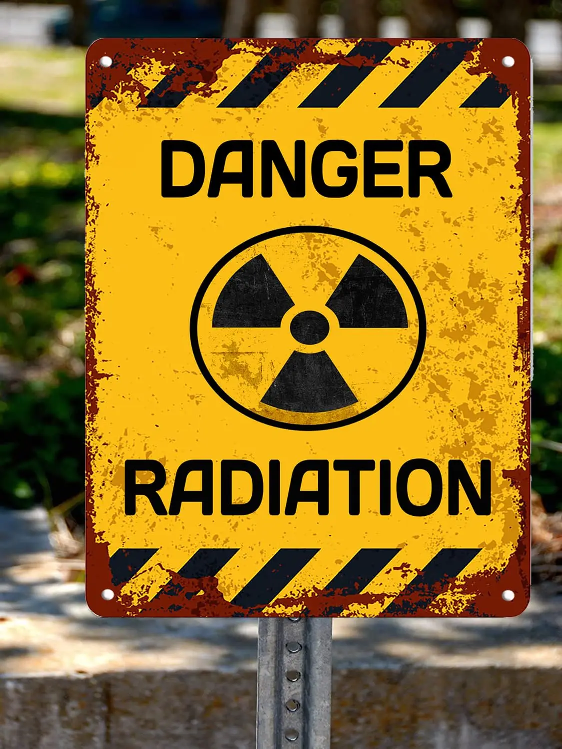 1a ، خمر معدن القصدير تسجيل خطر الإشعاع العسكرية تسجيل للمنزل بار حانة المطبخ المرآب مطعم جدار ديكور اللوحة علامات #6