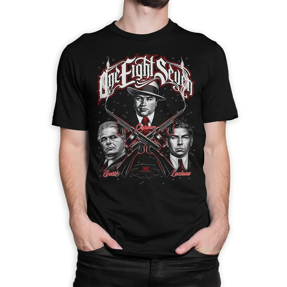 Mafia Gangsters T-shirt Al Capone John Gotti Lucky Luciano