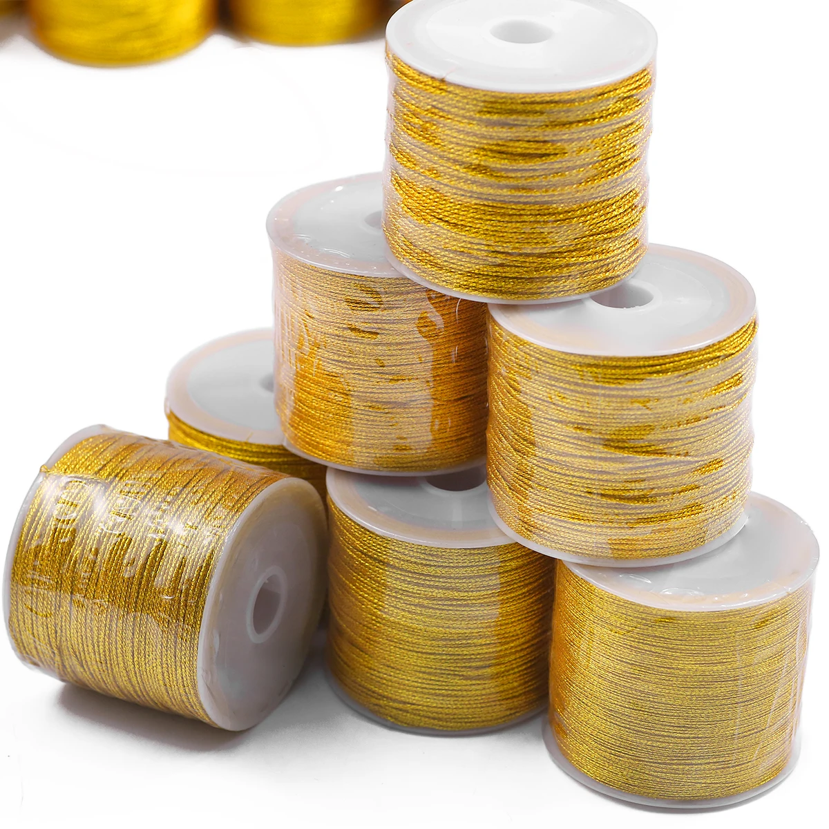 

25-150M 0.2/0.4/0.6/0.8/1.0mm Metallic Thread Gold Jewelry Thread DIY String Sewing Line Tools Handmade Crafts Accessories