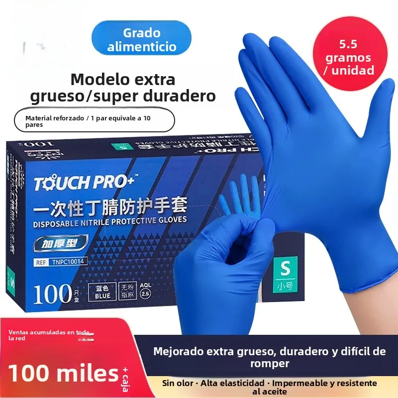 Guantes de Nitrilo Desechables Inco, Gruesos, de Grado Alimenticio, para Cocina Doméstica, Impermeables y Duraderos, para Uso...