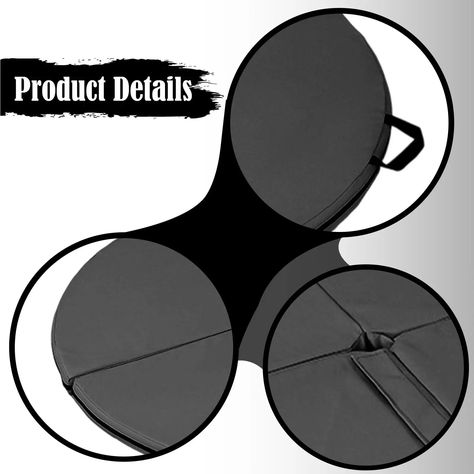 Crash Mat Round Folding Portable Pole Dancing Pad Thick EPE Protective Fitness Cushion for Pilates Yoga Home