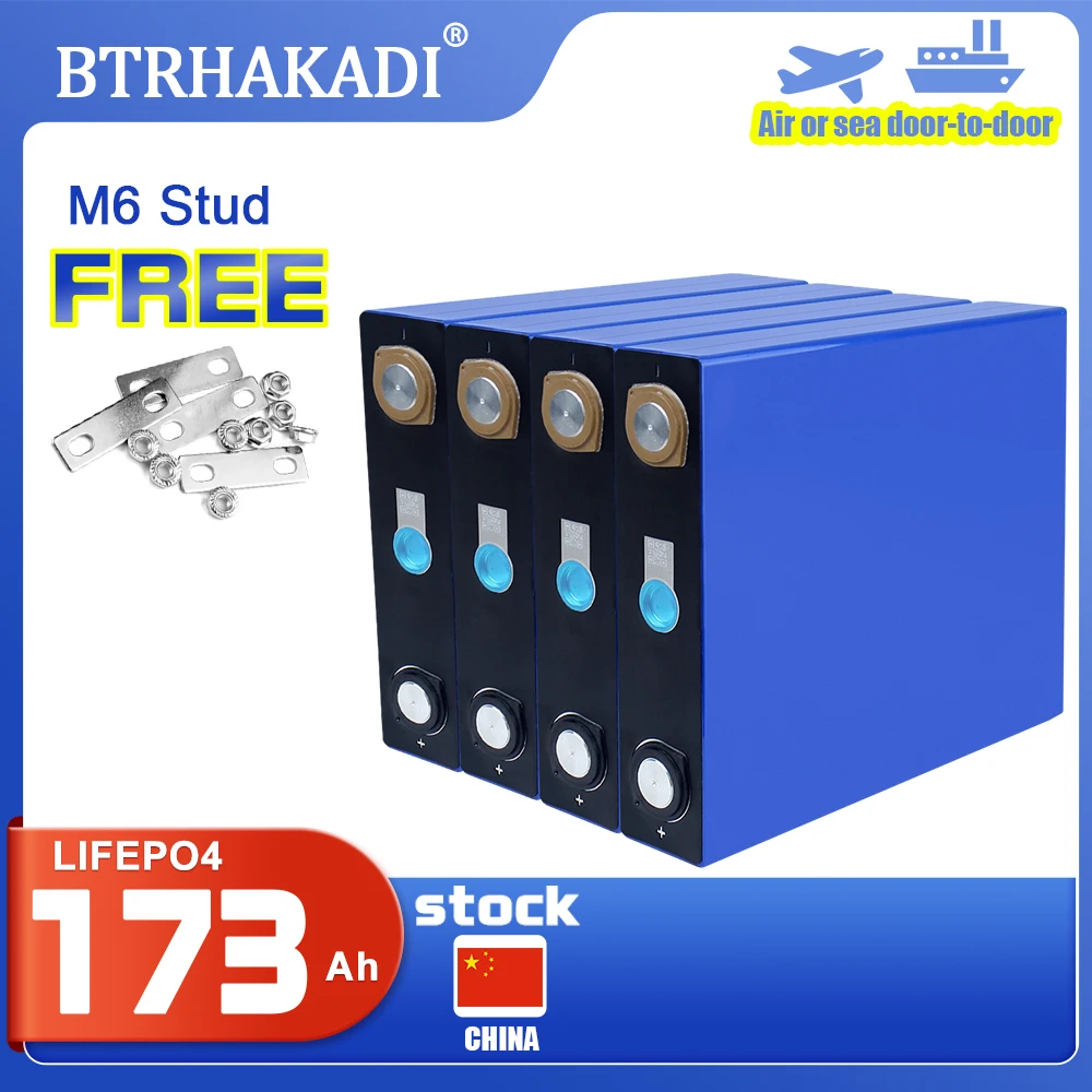 

HAKADI Original Brand New Lifepo4 EVE 3.2V 173Ah Rechareable Batteries 4-16PCS For Solar System Boat RV DIY 12V 24V 48V Battey