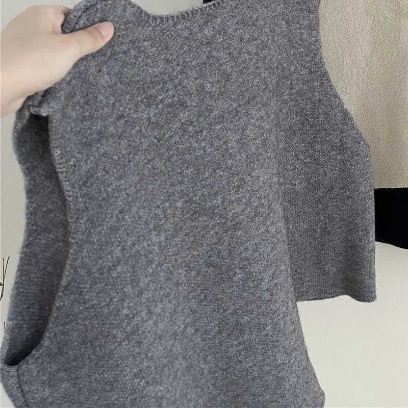 Irregular Vests Women O-neck Simple Elegant Streetwear Loose Spring Office Ladies Popular Casual All-match Korean Style Ins New