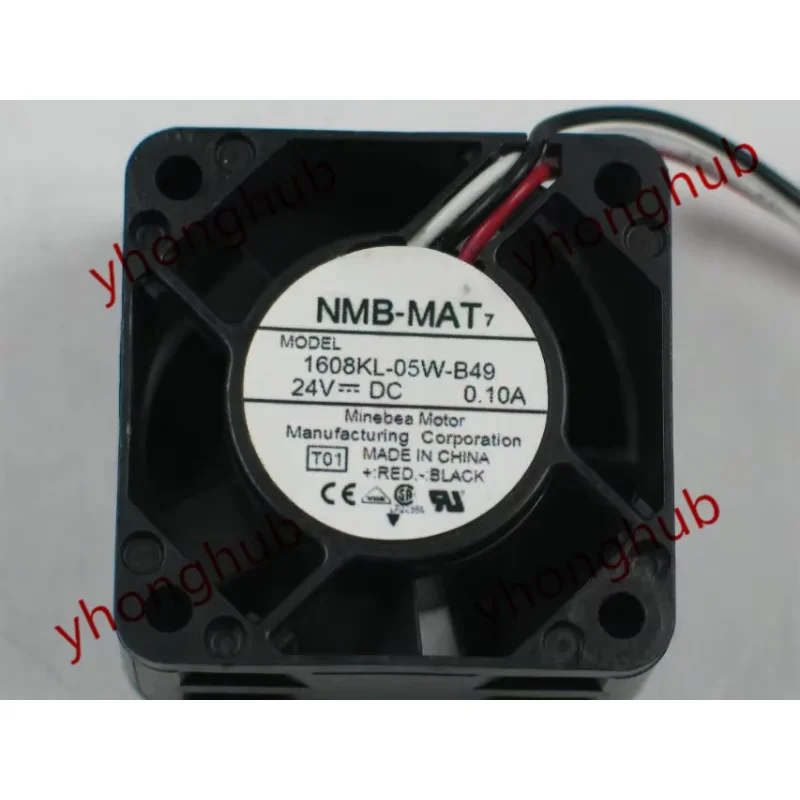 NMB-MAT 1608KL-05W-B49 T01 DC 24V 0.10A 40x40x20mm مروحة تبريد الخادم