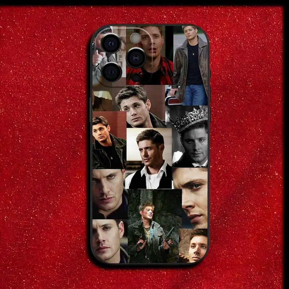 Custodia per telefono D-Dean TV Winchester per iPhone 17,16,15,14,13,12,11,Pro,Max,Plus,E,SE4,Air,Mini Cover nera