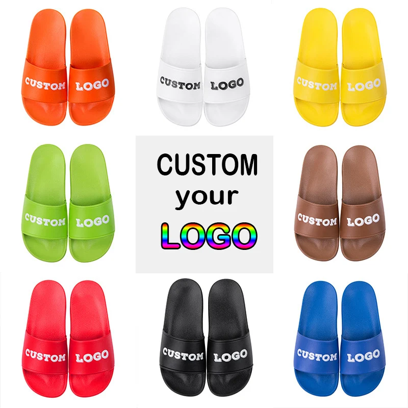 Custom slippers print your logo design for personalized gifts