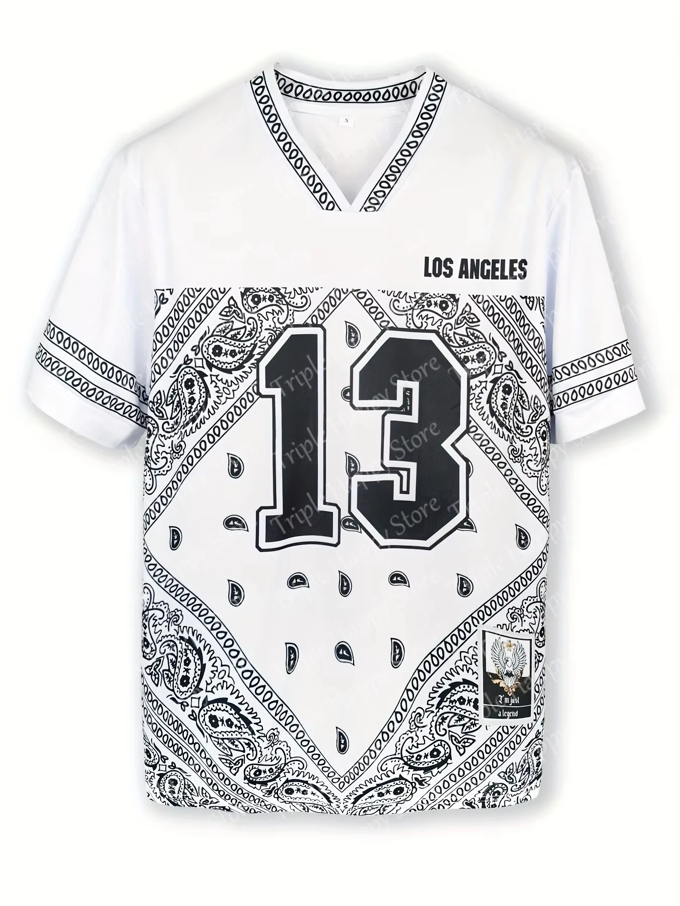 

Paisley Pattern Men's Casual Short Sleeve Fashion Quick-Dry V-neck Sports Shirt Summer Outdoor Women's Baseball Uniform Tops
