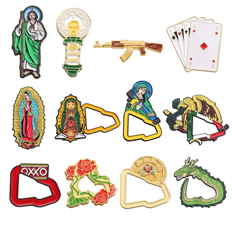 المكسيكي مريم العذراء سانت جود المينا دبابيس قبعة بيسبول كليب الكرتون الإبداعية دبابيس ظهره شارة التلبيب هدية للأصدقاء