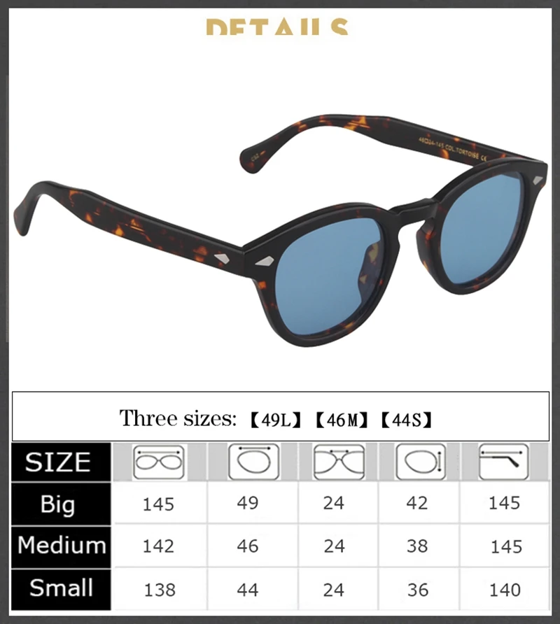 Sunglasses Man Johnny Depp Lemtosh Polarized Sun Glasses Woman Luxury Brand Vintage Acetate Frame Blue Night Vision Goggles