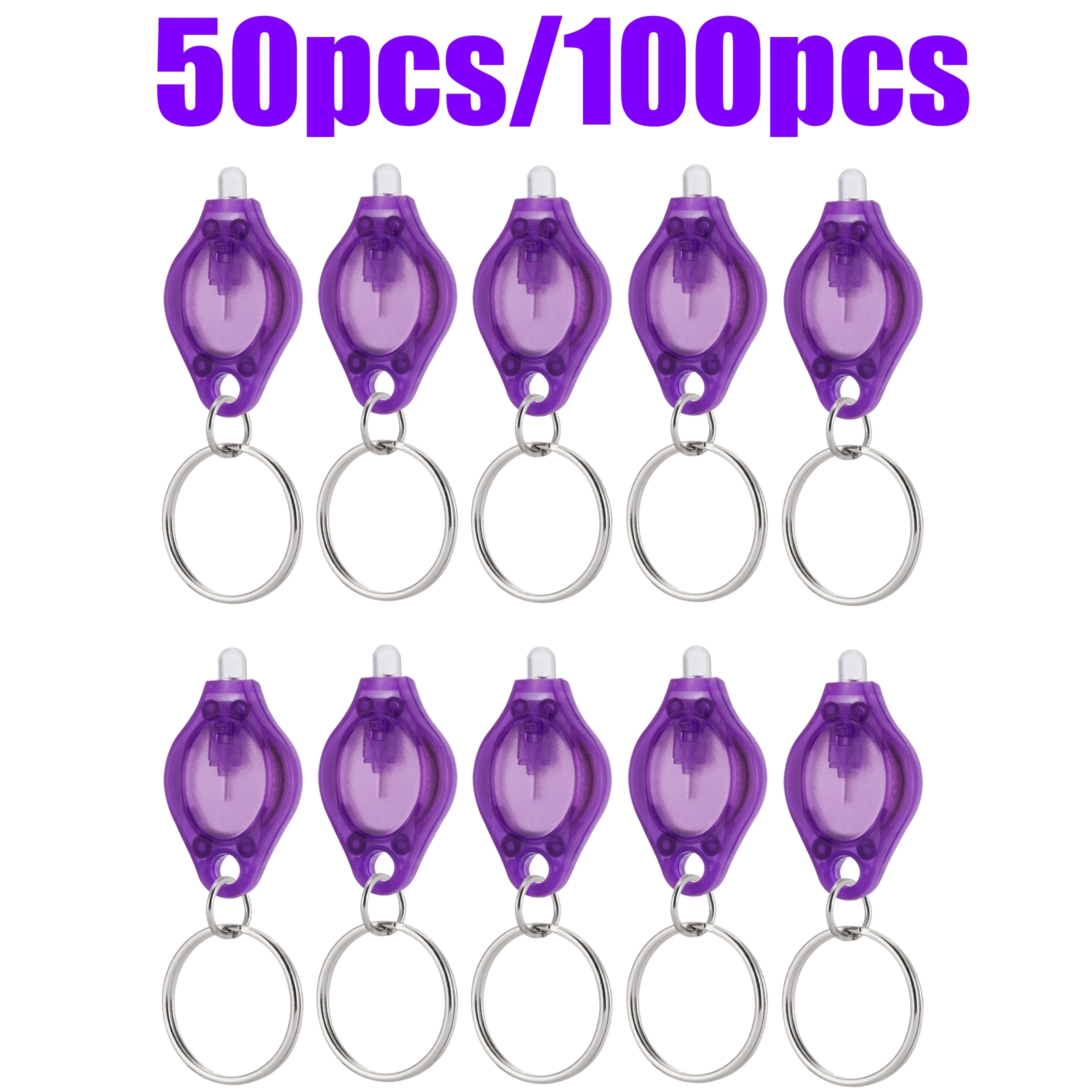 

50/100pc 365/395nm UV Keychain light Money Scorpion Cat dog stains Tinea Marker Ultraviolet Key chain Fluorescent Detector Lamps