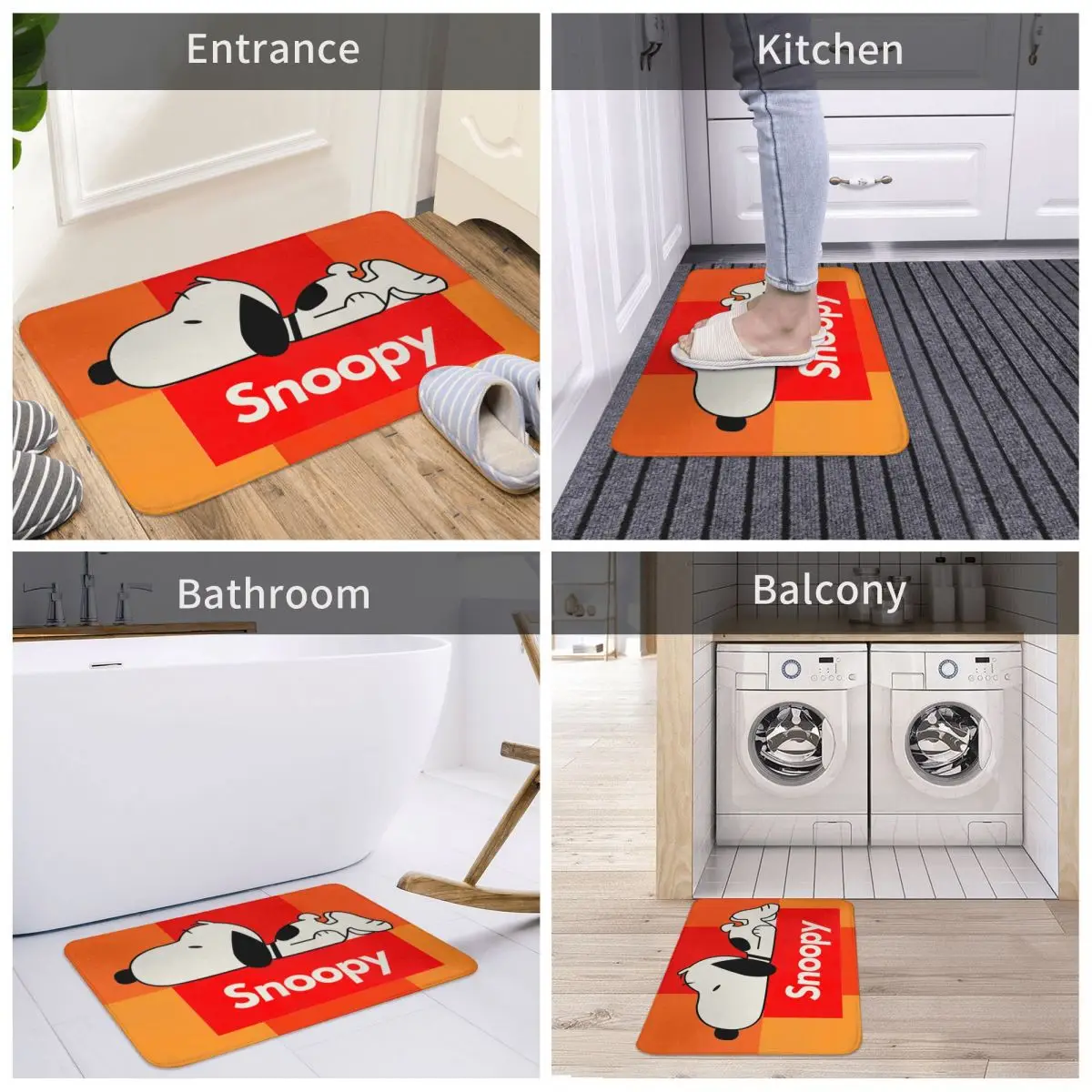 Snoopy zerbino antiscivolo fantastico soggiorno camera da letto Mat tappeto esterno casa arredamento moderno