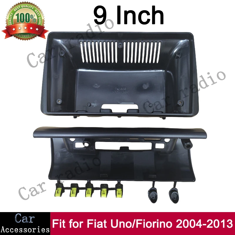Para Fiat Uno/Fiorino 2004-2013 9 pulgadas Radio de coche Android reproductor de marco estéreo 2Din unidad principal Fascia tablero cubierta Panel carcasa