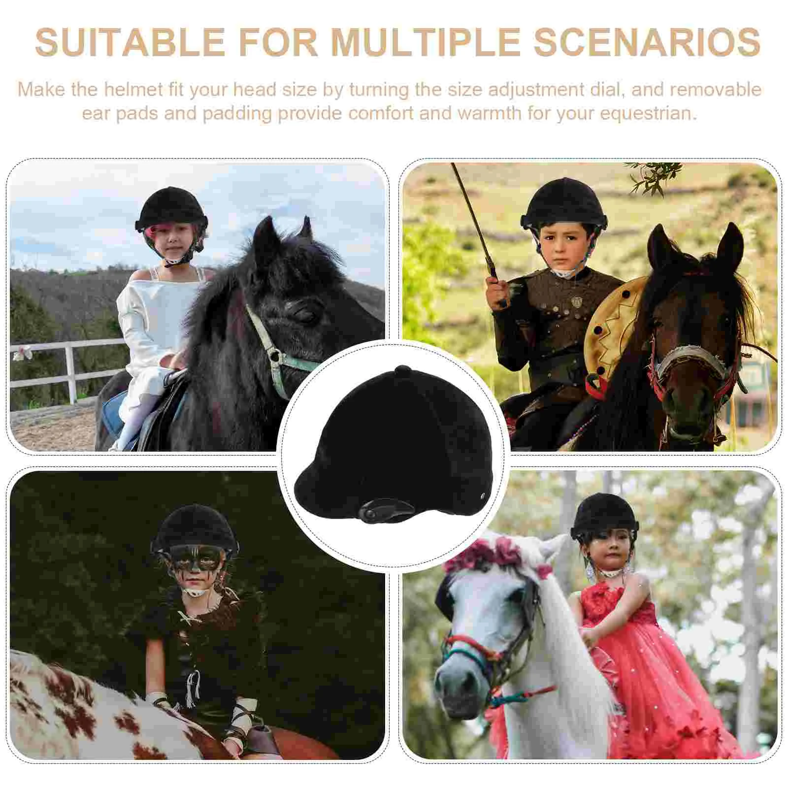 Children Equestrian Horseback Riding Helmets Sports Hat Girls Kids Protective Gear Cap