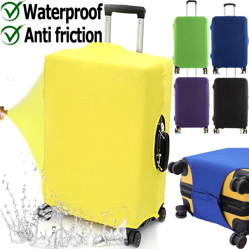 Luggage Cover Stretch Fabric Suitcase Protector Baggage Dust Case Cover Suitable Suitcase Case Waterproof Travel Organizer Color