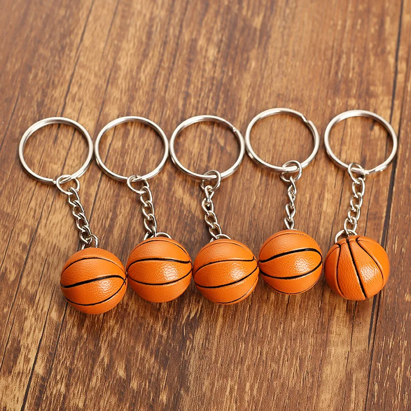 2cm/3.8cm Creative Practical Small Basketball Keychain Baseball Football Volleyball Shape Key Accessories Birthday Gift Jewelry