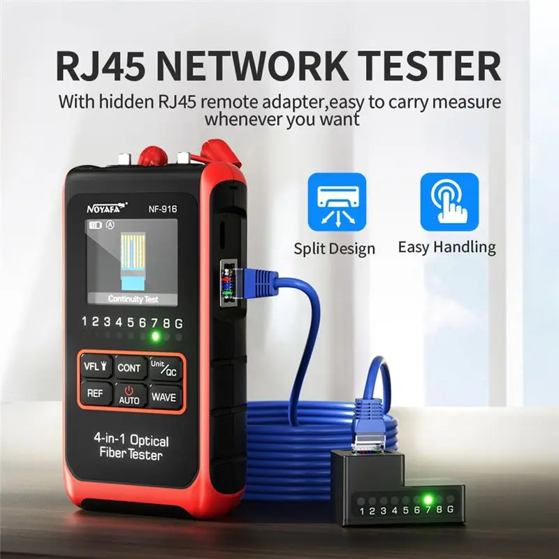 Noyafa Fiber Optical Power Meter Visual Fault Locator NF-916 VFL REF FC SC ST Rj45 Fiber Optic Cable Tester Network Tools