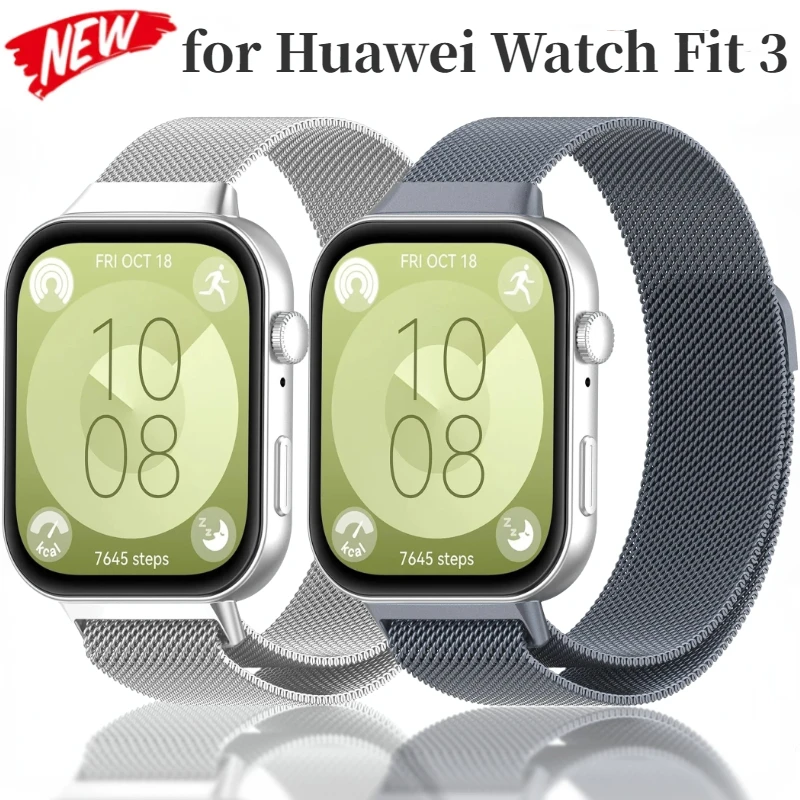 Ремешок «Миланская петля» для Huawei Watch Fit 3, металлический браслет для смарт-часов, сменный Браслет для Huawei Watch Fit 3
