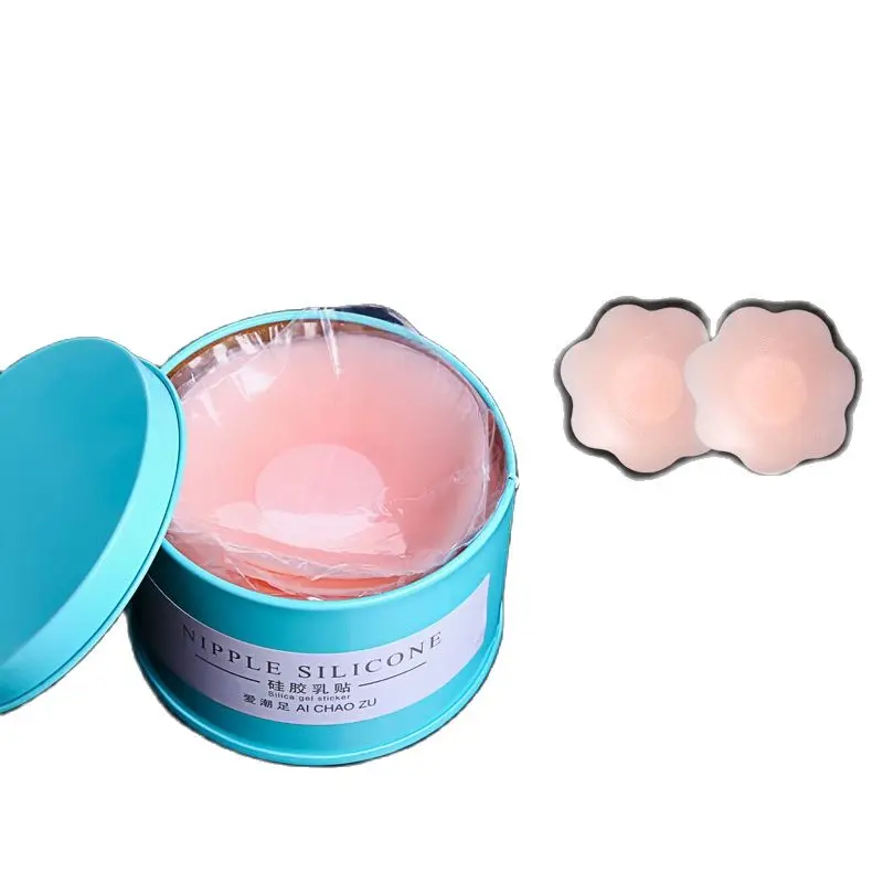 6 Pasang Paket Kotak Logam Penutup Puting Wanita Penutup Puting Yang Dapat Digunakan Kembali Pita Payudara Cantik Stiker Payudara Silikon Aksesori Pezon Cubre