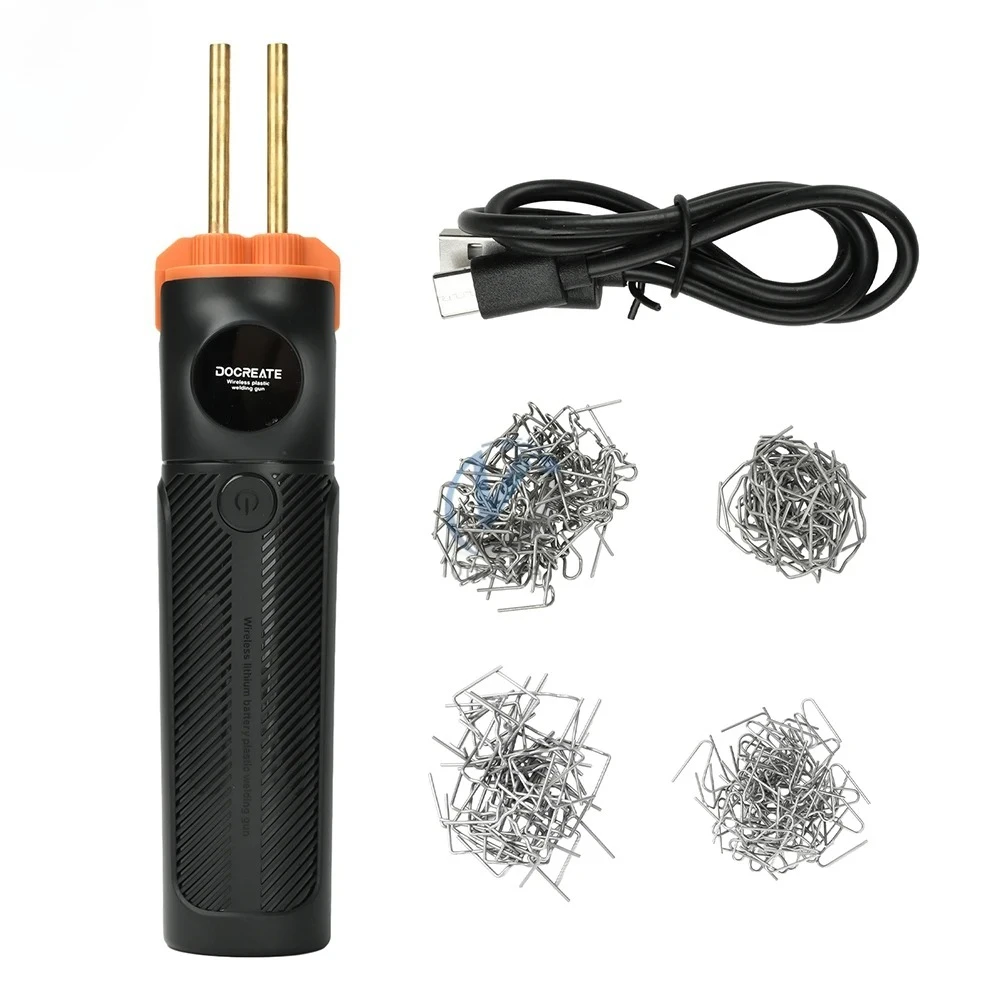 

Portable Cordless Plastic Welder 5000mAh Lithium Battery Plastic Welding Gun Bumper Repair Welding Tool with 400pcs Needles Kit