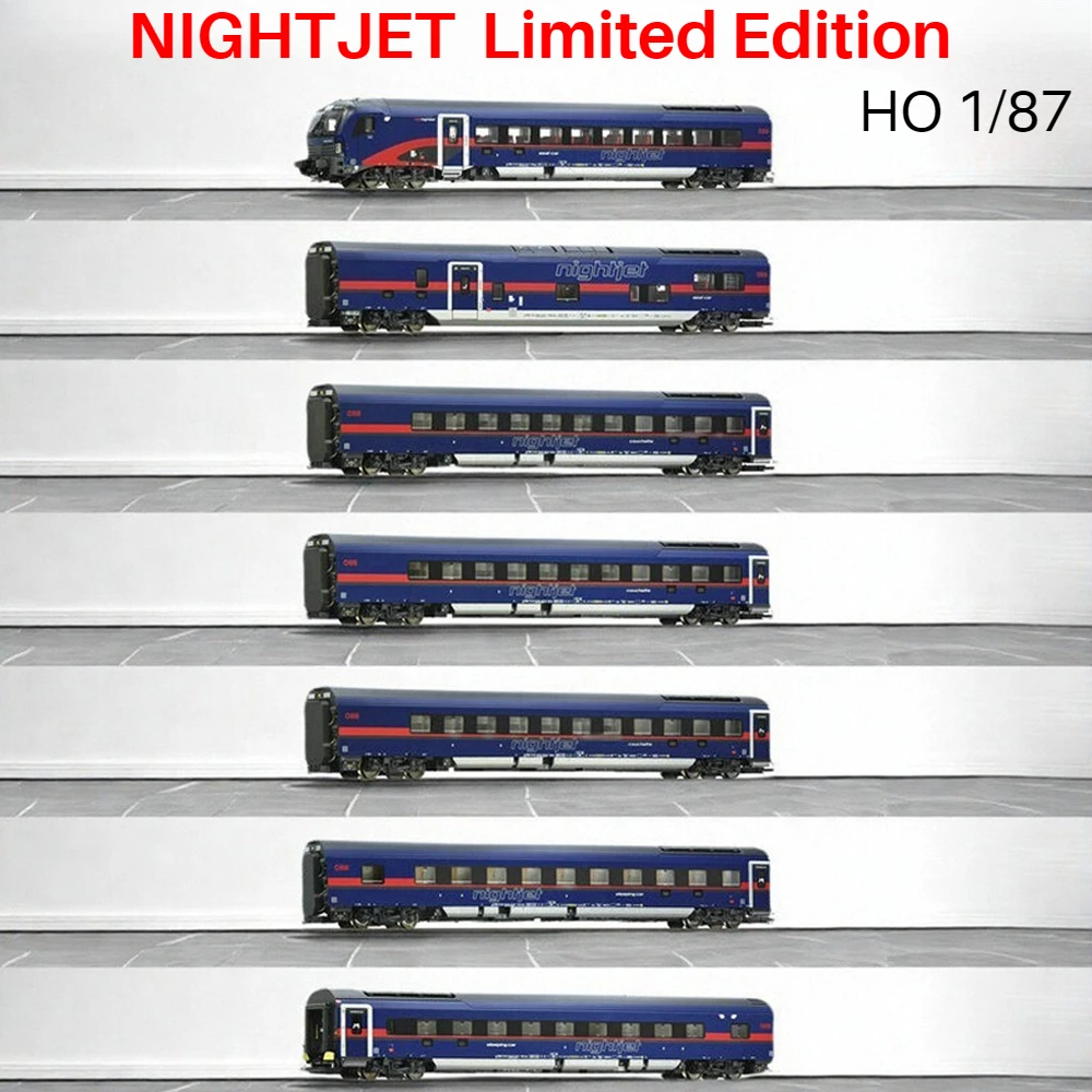 

ROCO HO 1/87 Train Model NIGHTJET Night Line Limited Edition 5510004 7 Passenger Cars DCC Version Train Set Boy Toy Gift