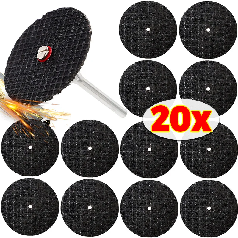 

5-20pcs Abrasive Reinforced Cutting Disc Cut-off Wheels Sets With Mandrel Abrasive Accessories For Metal Cutting Rotary Supplies