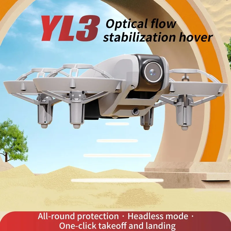 YL3 Mini 4K HD Dual Aerial Photography Drone Optical Flow Positioning Quadcopter Headless Mode Headcopter Aircraft