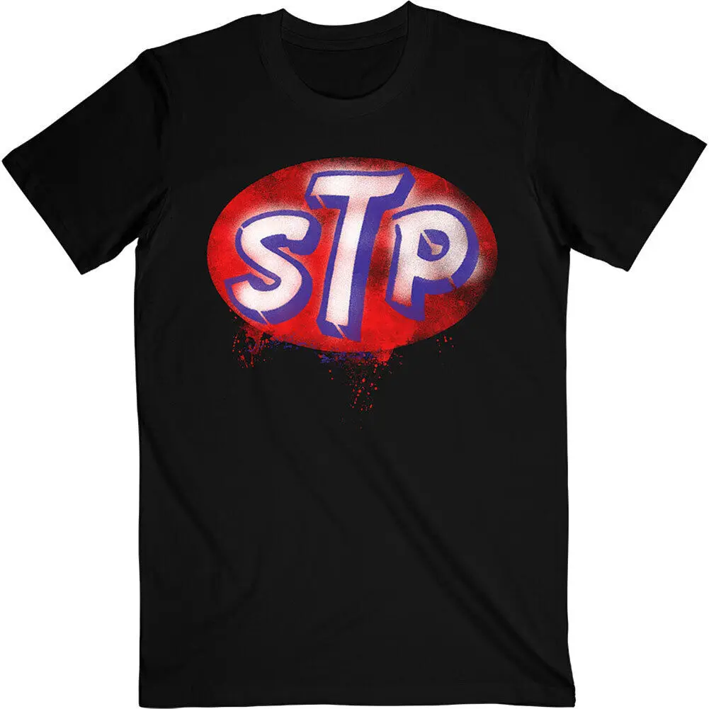 Men's Stone Temple Pilots Red Logo Slim Fit T shirt X Large Black