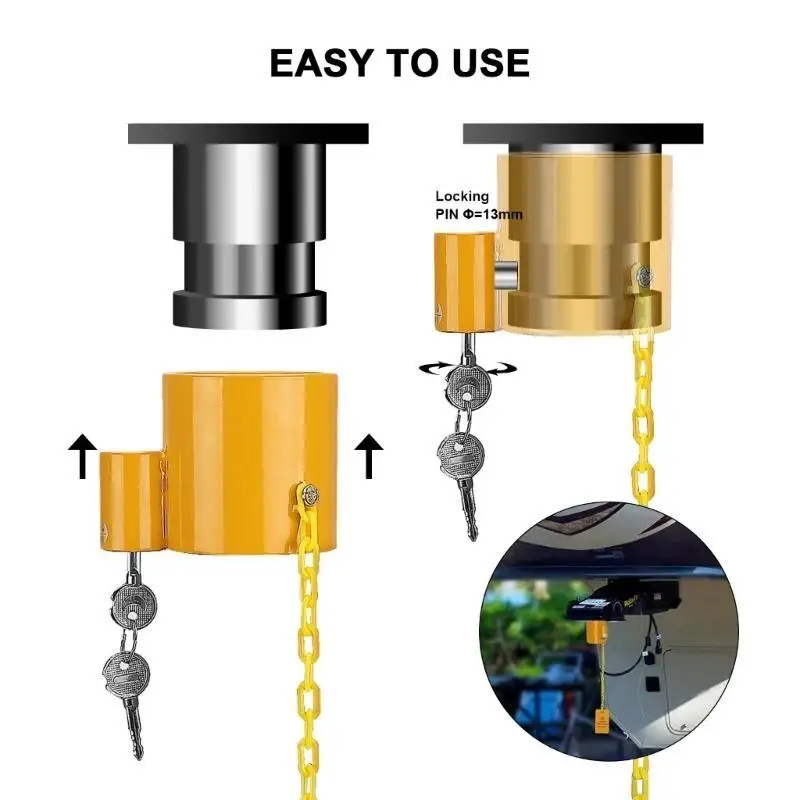 

02DE 5th Wheel Lock Heavy Duty King Pins Lock for Travel Trailer Anti-Theft Trailer, Heavy Duty 5th Wheel King Pins Lock