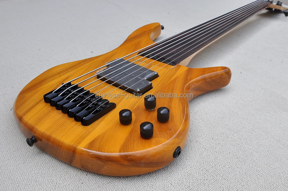 Bajo eléctrico Flyoung amarill - Bass Guitar Fretless reseña y precio