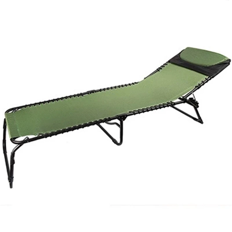 Single folding bed Office lunch break recliner Outdoor simple multi-function easy escort Outdoor three-fold bed