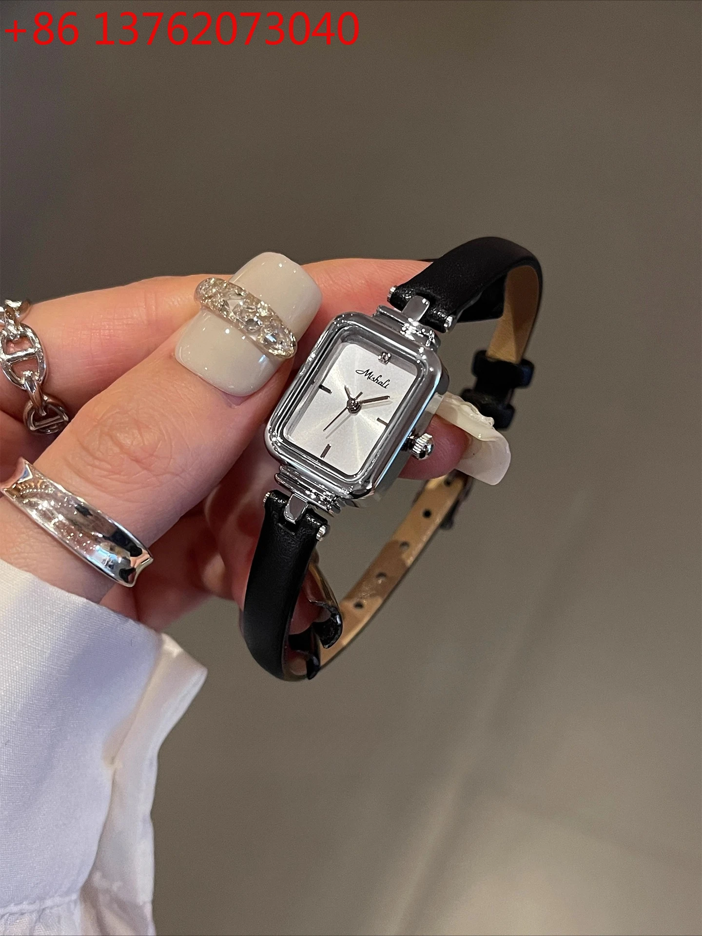 

Small dial watch women's 2025 new light luxury niche women's simple square temperament quartz women's watch