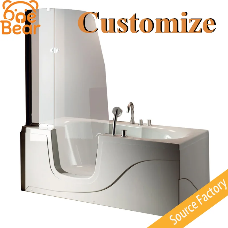 Indoor Modern Walk-in Spa Bathtub, Acrylic Freestanding Hot Tub, Whirlpool Massage Constant Temperature Tub