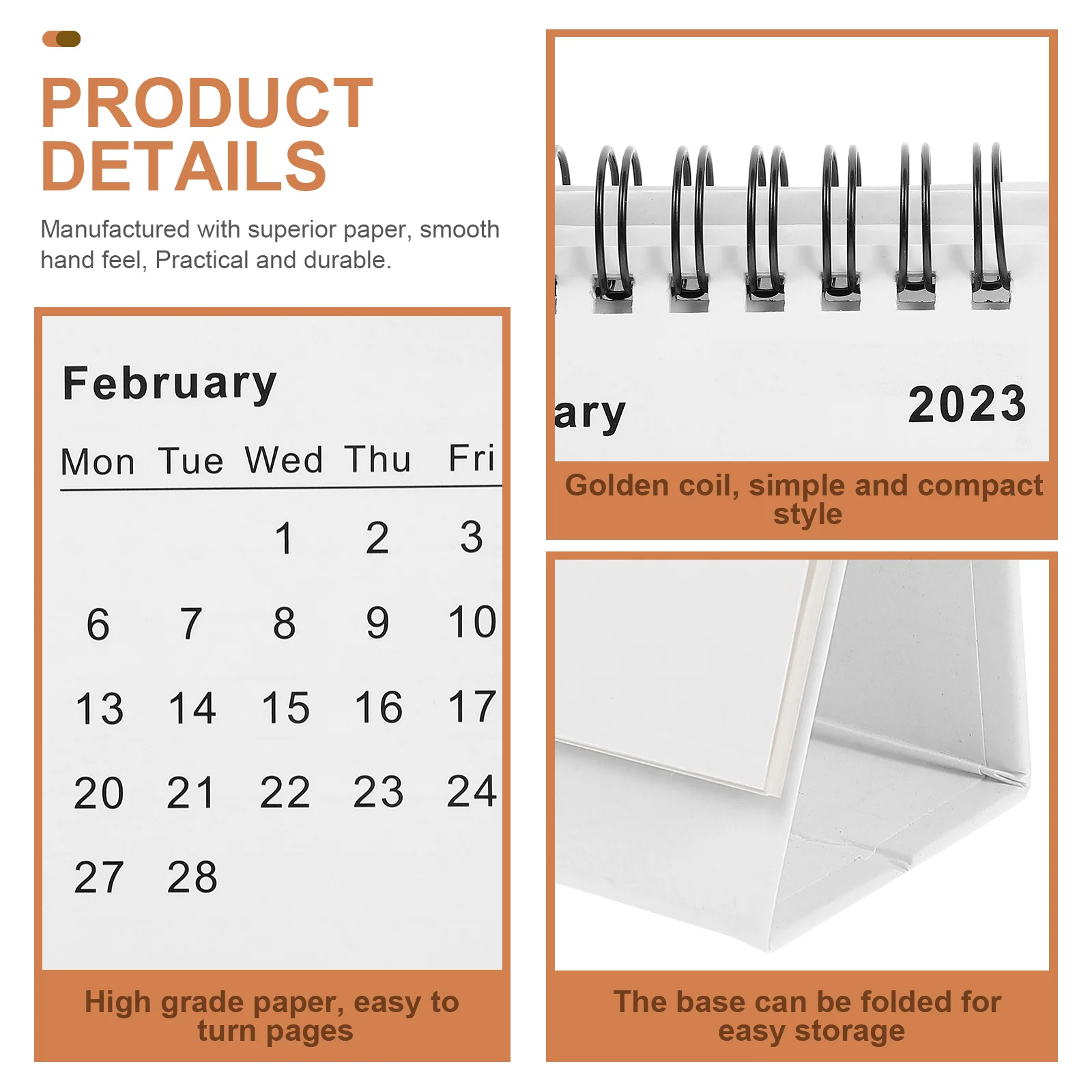 2023 Mini Desk Calendar Planner Small Office Simple Planning Schedule Coil Paper Student Advent Calendars