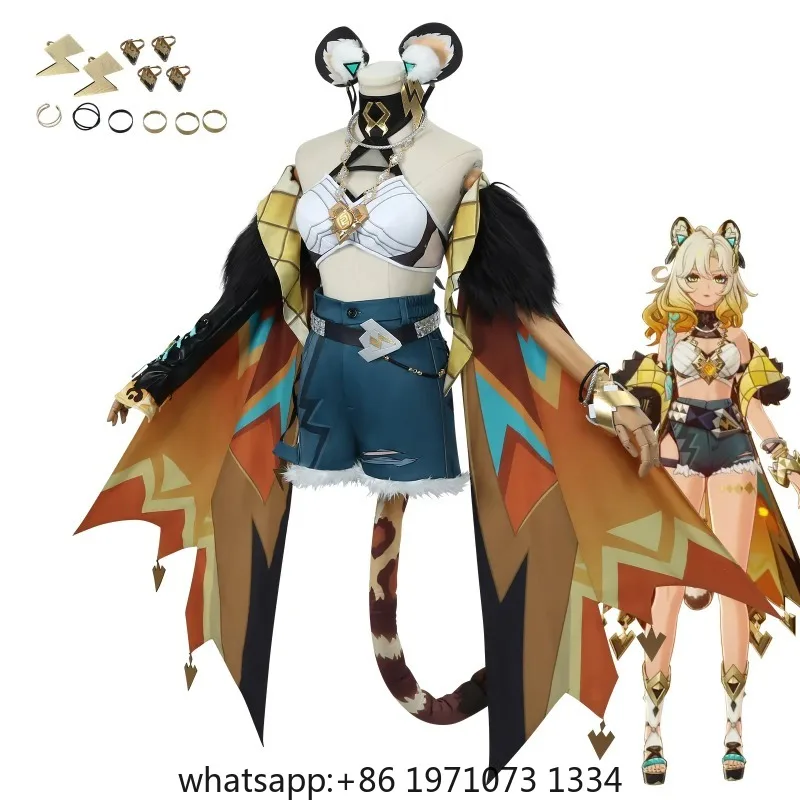 Xilonen Cosplay Costume Game Genshin Impact Xilonen Costume wig Full Sets Outfit Uniform Anime Role Play Carnival Prop Suits