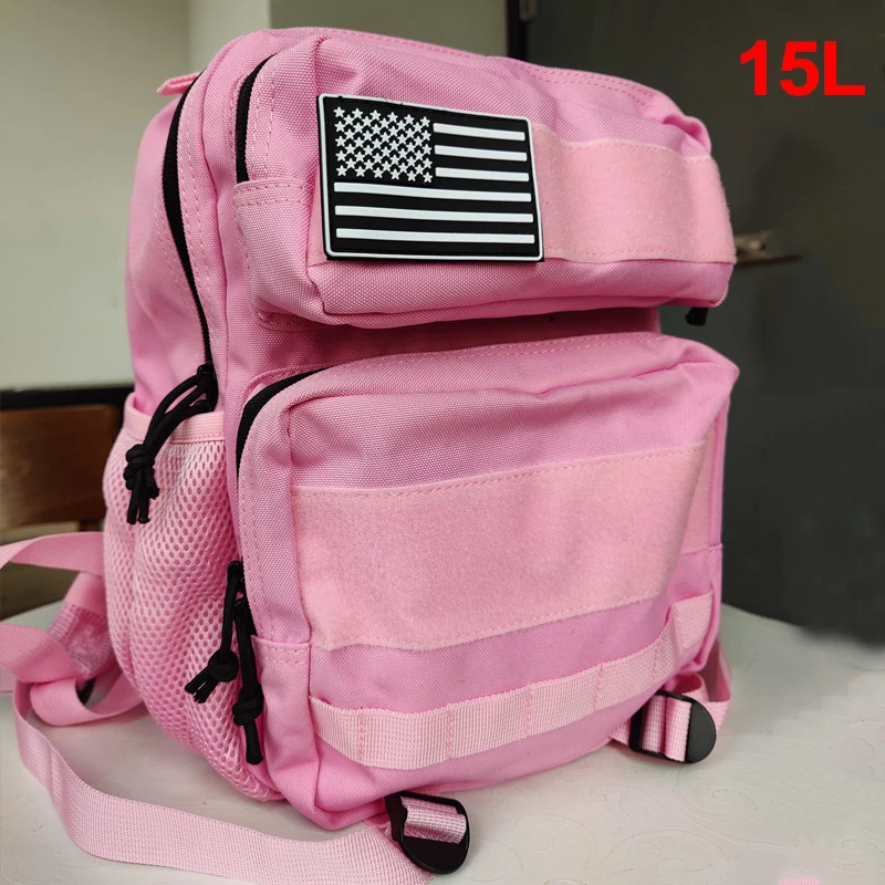 15L Camping Travel Backpack Gym Bag for Women Men Outdoor Daypack Hiking Trekking Laptop Workout Sports Molle Climbing Backpack