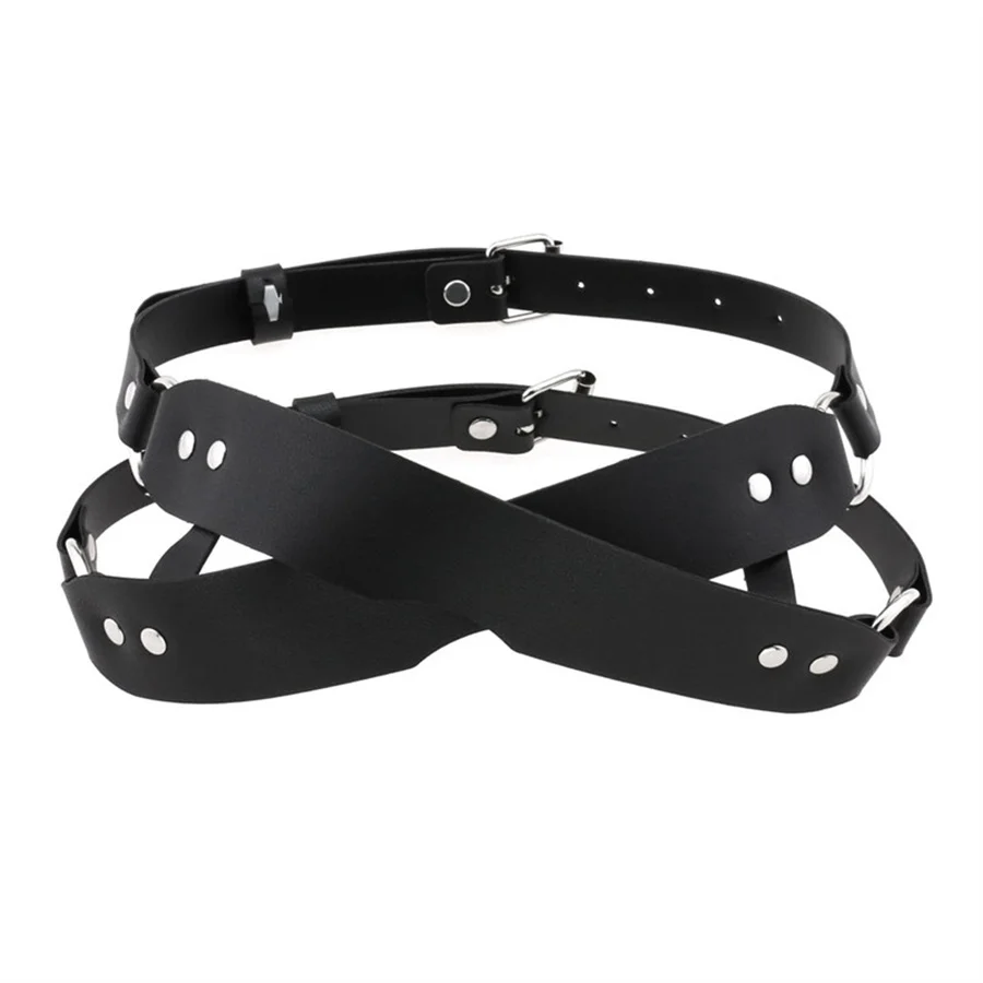 Sexy PU Leather Eye Mask With Cross Sex Bondage Blindfold Adult Games Masquerade Halloween Carnival Party Club Cosplay Mask