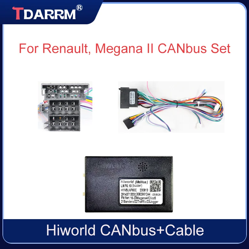 Canbus Box Hiworld LNF6.10 For Clico5/2021Sandero/2022TRAFIC Wiring Harness Power Cable Android Car radio Multimedia