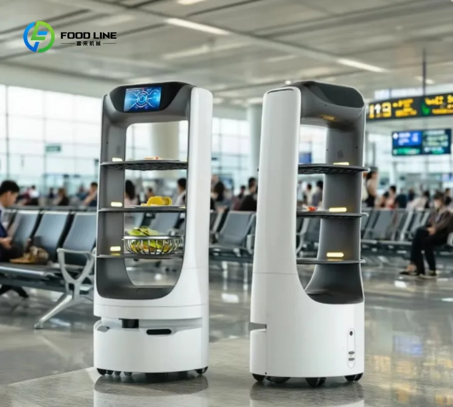 New Metal Delivery Robot for Home Use Hotel/Restaurant Robotic Automatic Charging 10kg Capacity Efficient Takeout Food