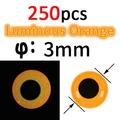 250pcs orange 3mm
