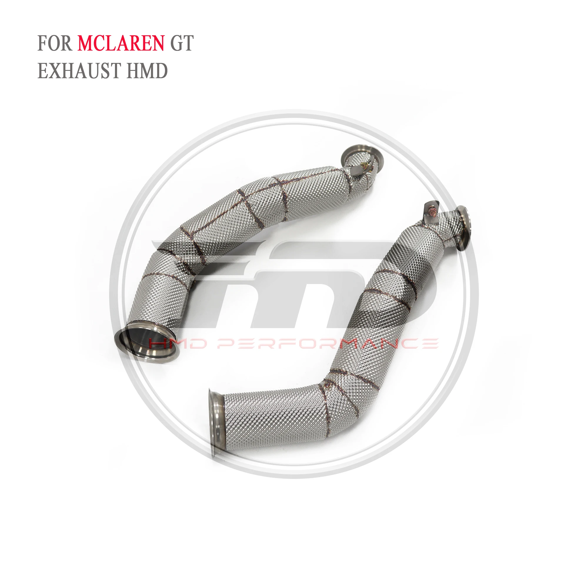 HMD Stainless Steel Performance Downpipe for McLaren GT 4.0T With Heat Shield 3.5 Inch Pipe Exhaust System