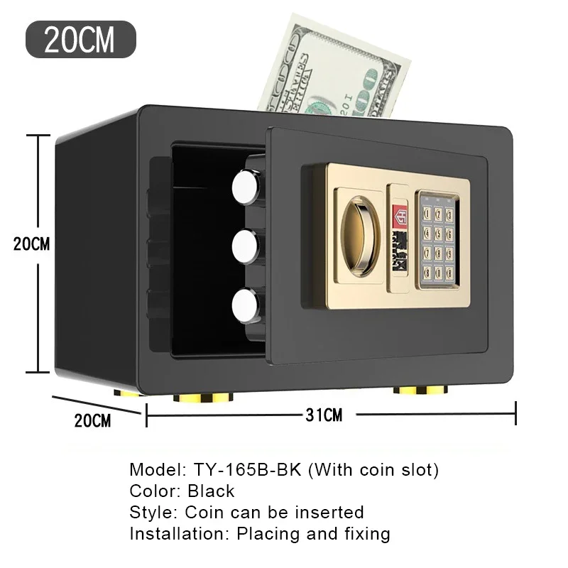 Intelligent Safe Password Key Piggy Bank for Adults, Smart Small Safe Deposit Box for Office and Home Use, Power Bank