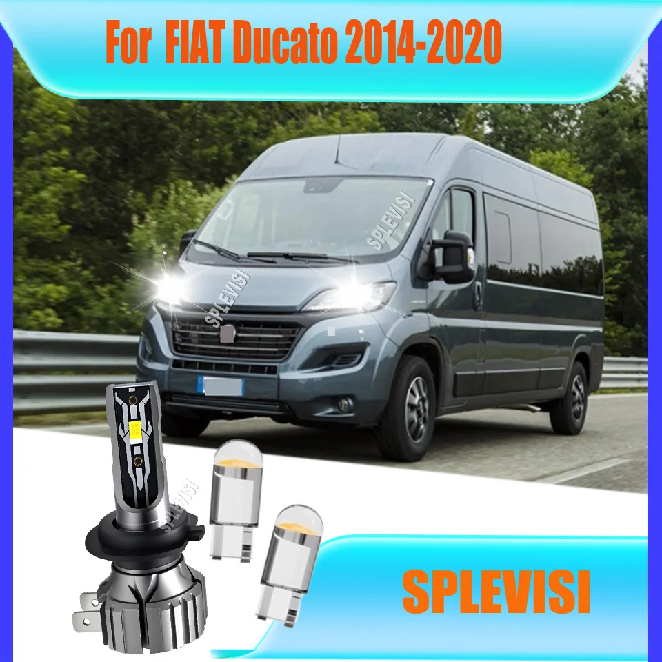 H7 75W 7500LM LED Headlight, Mini Size Plug and Play Simple Installation For FIAT Ducato 2014 2015 2016 2017 2018 2019 2020