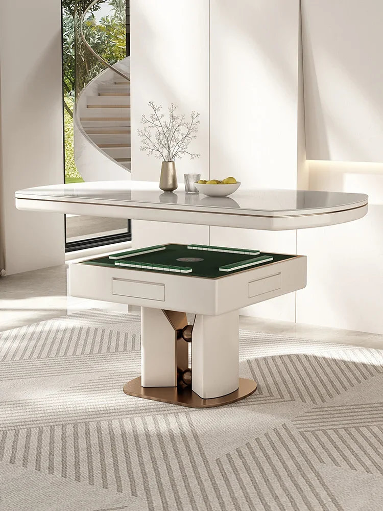 The Dining Table Is Modern and Simple, and The Mahjong Machine Dual-purpose Integrated Restaurant Is Fully Automatic.