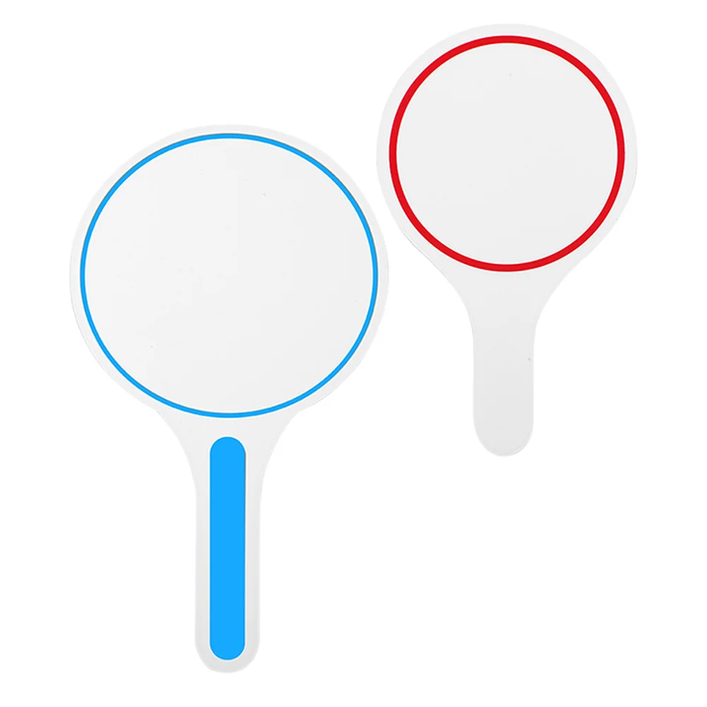 2Pcs Whiteboards Reusable Writable Scoreboards Multiuse Practical Handheld Dry Erase Paddle for Games Voting Scoreboard