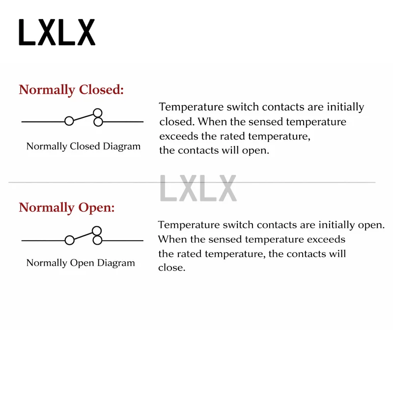 5PCS Plastic Thermostat KSD9700 5A 40C 45C 50C 55C 60C 65C 70C 75C 110C Temperature Switch Temperature Thermal Protector NO/NC